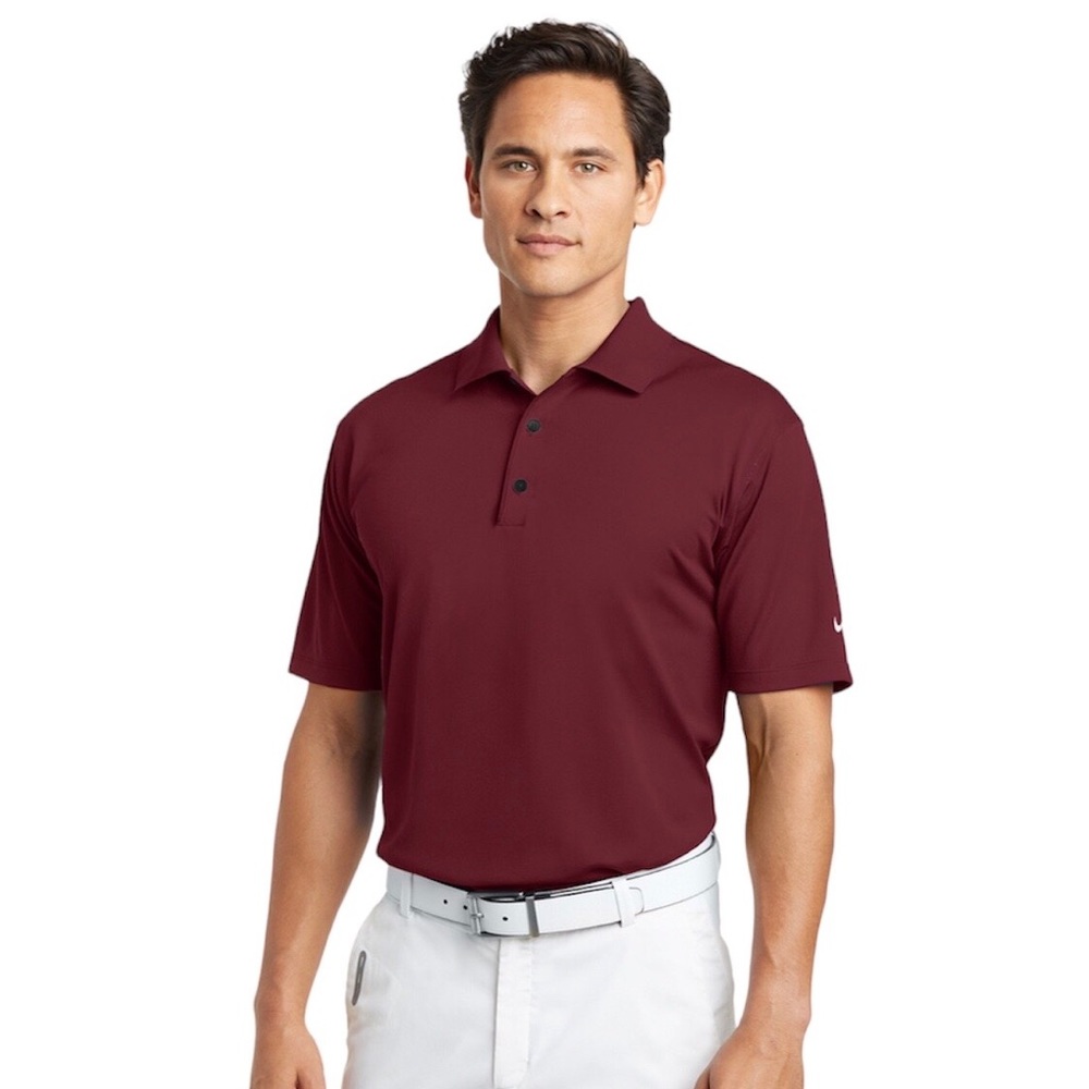 Nike Dry Fit Tech Basic Golf Polo Burgundy Size XL